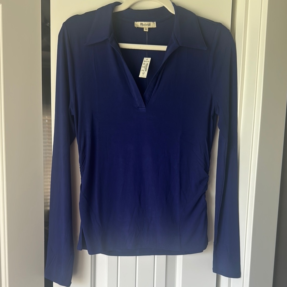 Madewell Women's Blue Long Sleeve Top